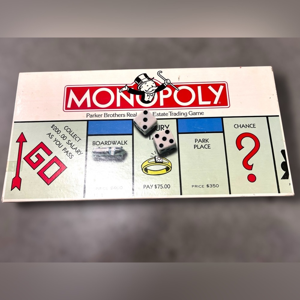 Vintage MONOPOLY Real Estate Equipment board game by Parker Brothers